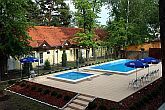 Outdoor pool at Hotel Korona in Siofok - air conditioned rooms