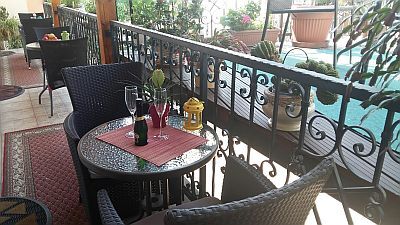 Terrace of Hotel Isabell - new 4 star hotel in Gyor - Hotel Isabell