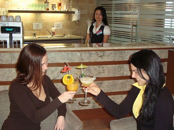 4* Wellness Hotel Drava bar de bebidas en Harkany