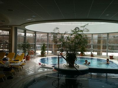 Piscina de hidromasaje con agua médica en Thermal Hotel Visegrad