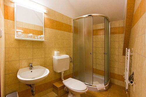 Bagno privato al Juniperus Park Hotel di Kecskemet