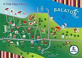 Hotel Club Aliga Balatonvilagos - plattegrond van de populaire badplaats